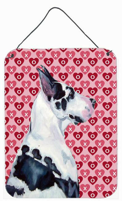 Great Dane Hearts Love and Valentine's Day Portrait Wall or Door Hanging Prints