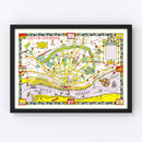 Vintage Map of Liverpool, England 1934