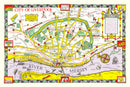 Vintage Map of Liverpool, England 1934