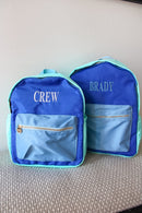 Blue + Teal Colorblock Backpack - NO CUSTOMIZATION