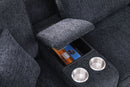 Gina - Sectional Sofa With Ottoman - Black by HouseOfZazla
