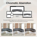 Convertible L Shaped Sectional Corner Couch With Armrest Storage Cup Holders USB Charger, Irregular Corner Oversized Comfy Modular Sofa by Unique Piece Furniture