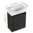 Modern Bathroom Vanity With Ceramic Basin, Wall Mounted Floating Sink Combo, Storage Cabinet by Unique Piece Furniture