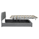 Upholstered Platform Bed With Hydraulic Storage System by Unique Piece Furniture