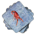 Crawfish Foam Coasters Set of 4 Cup Coasters for Indoor Outdoor, Tabletop Protection, Anti Slip, Mouse pad Material