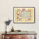 Vintage Map of Birmingham, England 1940