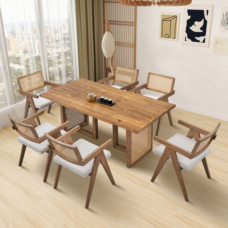 86.61 Inch Oversize Rectangular Waves Dining Table, photo 7 of 9