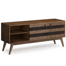 Clarkson - Low TV Stand - Rustic Natural Aged Brown by HouseOfZazla