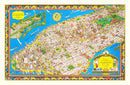Vintage Map of Manhattan, New York 1926