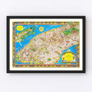 Vintage Map of Manhattan, New York 1926