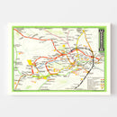 Vintage Railroad Map of London 1912