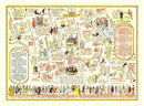 Vintage Map of Bath, United Kingdom 1948