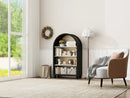 Arched 4-Tier Storage Cabinet with Carved Edges by HouseOfZazla