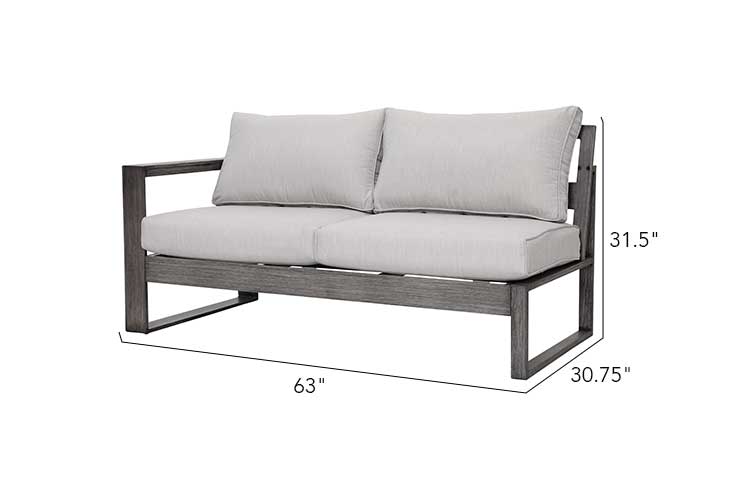 Walsh 4-Piece Aluminum Sectional Sofa Set, photo 5 of 19