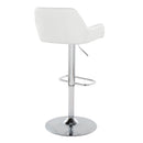Daniella - Contemporary Adjustable Barstool With Swivel With Rounded Rectangle Footrest (Set of 2) by HouseOfZazla