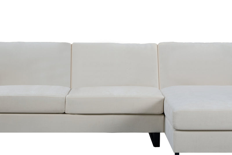 Walker Edison | Linen Sectional Sofa with Chaise