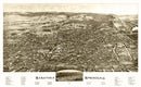 Vintage Map of Saratoga Springs, New York 1888