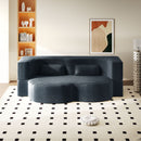Modern Floor Sofa With 2 Pillows, Convertible Twin Size Folding Mattress For Living Room