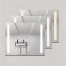 LED Medicine Cabinet With Mirror, Double Door With Defogger, Dimmer, Surface Mount