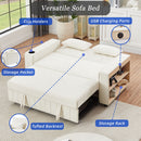Pull-Out Sofa Bed Convertible Couch With Adjustable Backrest For Living Room by HouseOfZazla