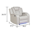 Benz - LED & Power Recliner With Adjustable Headrests And Ambient LED Lighting