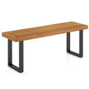 Acacia Wood Outdoor Bench 48 Inch Long Patio Dining Bench by LJGDeals