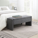 Modern Upholstered Large Bed End Bench With Storage by HouseOfZazla