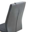 Modern Legged Upholstered Dining Chairs (Set of 4) Artificial For Kitchen And Office - Gray by HouseOfZazla