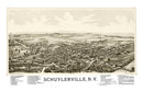 Vintage Map of Schuylerville, New York 1889
