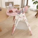 Adjustable Baby High Chair 0-6 Years – Portable Infant Feeding Seat (Pink) by HouseOfZazla