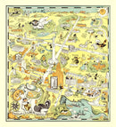 Vintage Map of Baltimore, Maryland 1947