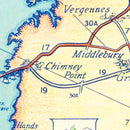 Vintage Map of Lake Champlain, 1939
