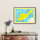 Vintage Map of Santa Catalina Island, 1947