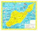 Vintage Map of Santa Catalina Island, 1947