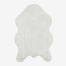 Cream Rabbit Plush Rug Flashrug