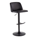 Toriano - Contemporary Adjustable Bar Stool With Rounded T Footrest (Set of 2) by HouseOfZazla