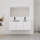 Contemporary Wall Mounted Bathroom Vanity With Resin Double Sink by HouseOfZazla