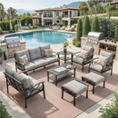 Patio Furniture Set with Coffee Table and Cushions for Backyard by HouseOfZazla