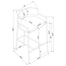 Allemonde - Low Back Stool - Gray by HouseOfZazla