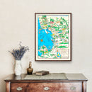 Vintage Map of Santa Cruz County, California 1966