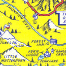 Vintage Map of Rocky Mountain National Park, 1948