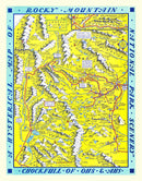 Vintage Map of Rocky Mountain National Park, 1948