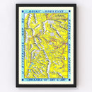 Vintage Map of Rocky Mountain National Park, 1948