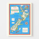 Vintage Map of New Zealand 1943