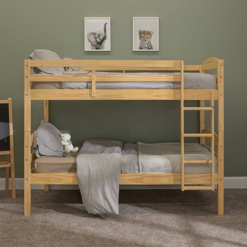 Carolina Transitional Solid Wood Twin-over-Twin Bunk Bed