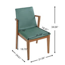 Dining Chairs (Set of 2) - Green / Walnut by HouseOfZazla
