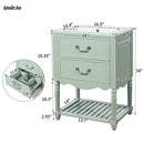 Wave Design Bathroom Vanity With Sink, 2 Drawers And Open Shelf by Unique Piece Furniture