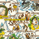 Vintage Fairy Tale Map of Germany, 1960