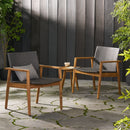 Tranquilize Outdoor Wooden Club Chair Set of 2 - Light Brown by HouseOfZazla