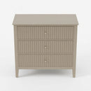 Fluted 3 Drawer Nightstand With Soft Close Slides by HouseOfZazla